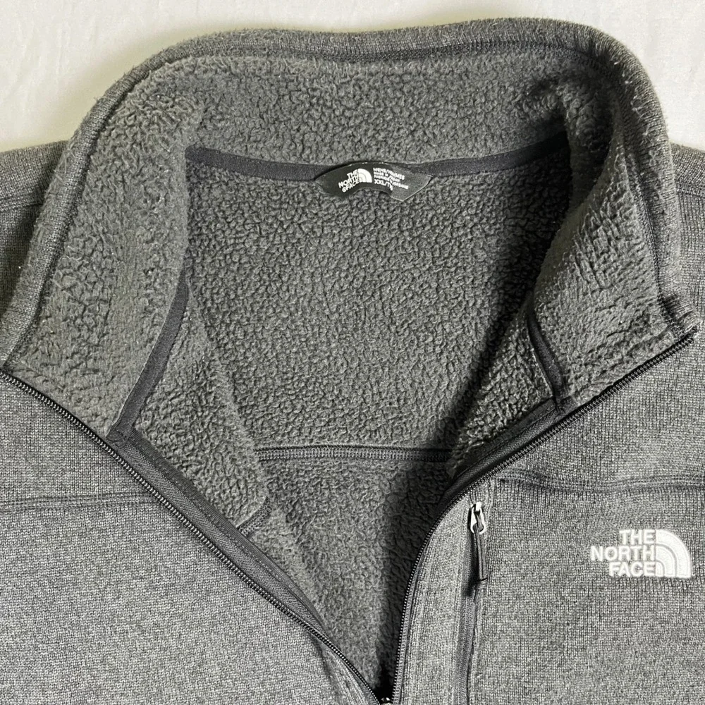 The North Face Gordon Lyons Pullover Mens XL Grey‎ 1/4 Zip Sweater Fleece